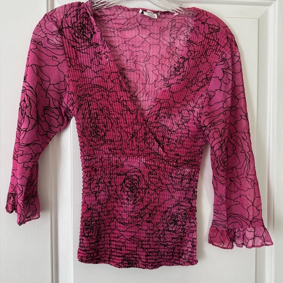 Cache Tops - 🔥🌞Cache Elegant Pink Floral Women's Top